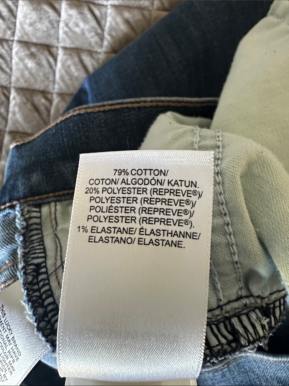 Lucky Brand Dark Blue Wide-Leg Jeans with Raw Hem - Picture 3 of 6